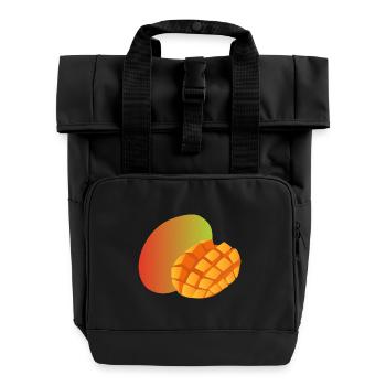 Mango Geschenkidee - Rolltop Rucksack mit zwei Griffen - Schwarz - Vorne