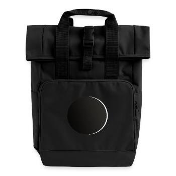 Eclipse shirt discreed - Roll Top Backpack with Two Handles - black - Front