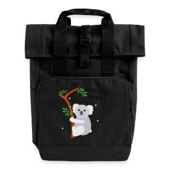 Koala - Rolltop Rucksack mit zwei Griffen - Schwarz - Vorne