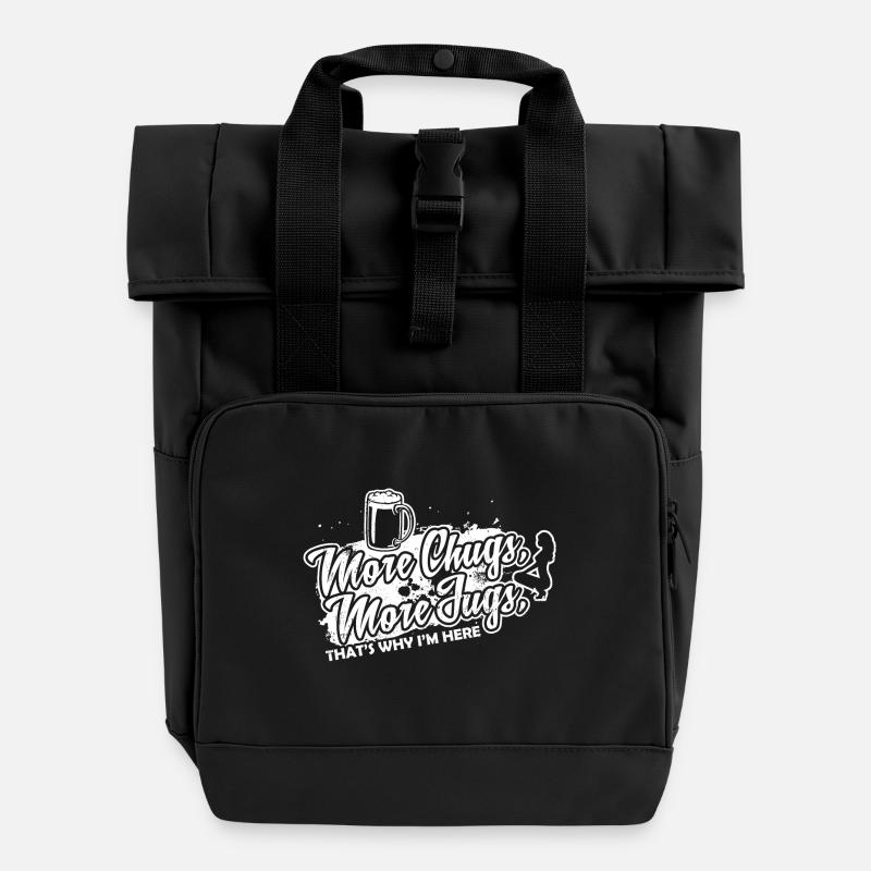 More Chugs More Jugs Beer T-shirt - Rolltop Rucksack mit zwei Griffen - Schwarz