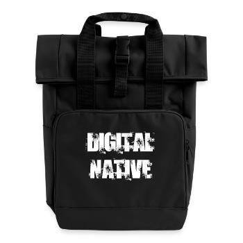 DIGITAL NATIVE - Rolltop Rucksack mit zwei Griffen - Schwarz - Vorne