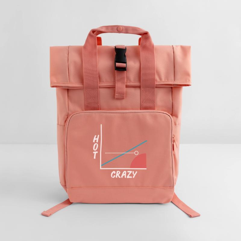 Crazy Hot Scale - Graphics - Graph - Barny Roll Top Backpack with Two Handles