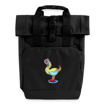 Snozzleberryswan's new boots - Rolltop Rucksack mit zwei Griffen - Schwarz - Vorne