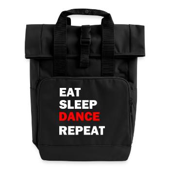 Eat Sleep Dance Répéter - Sac à dos Roll Top à deux anses - noir - Devant