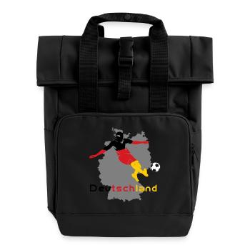 Germany football - Roll Top Backpack with Two Handles - black - Front