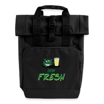 Stay fresh - Roll Top Backpack with Two Handles - black - Front