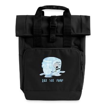 Ice see you! - Roll Top Backpack with Two Handles - black - Front
