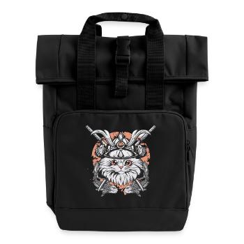 Combat chat Koi - Sac à dos Roll Top à deux anses - noir - Devant