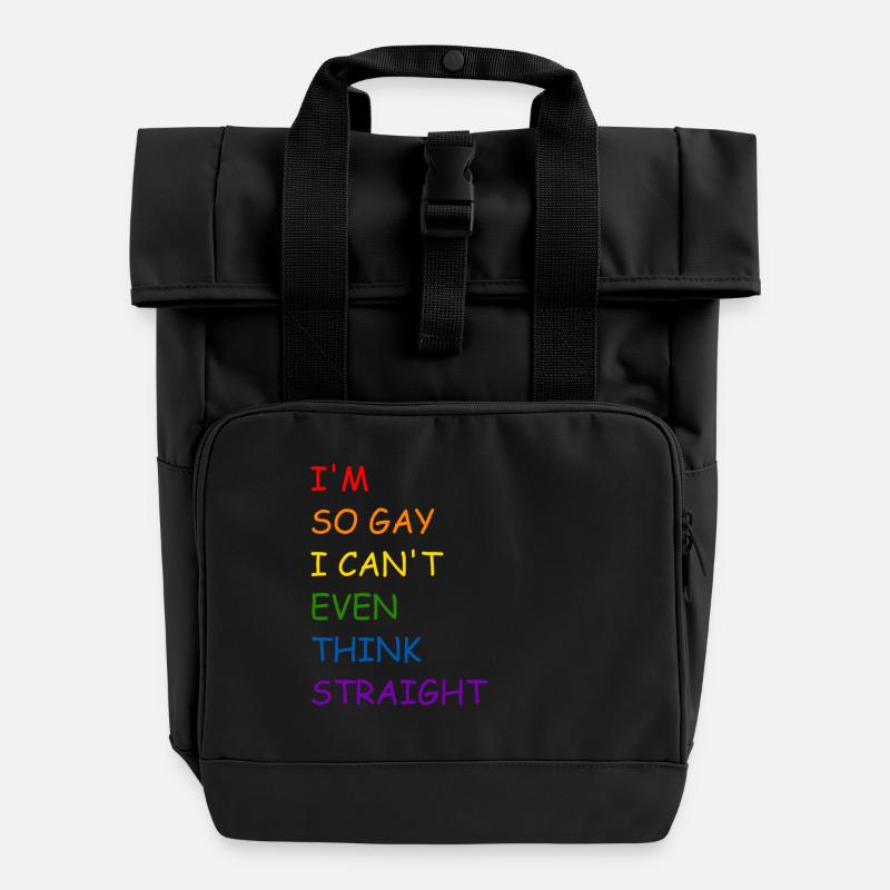 I'm so gay - Rolltop Rucksack mit zwei Griffen - Schwarz