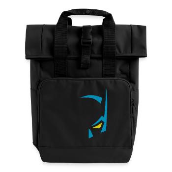 Superhero mask - Roll Top Backpack with Two Handles - black - Front