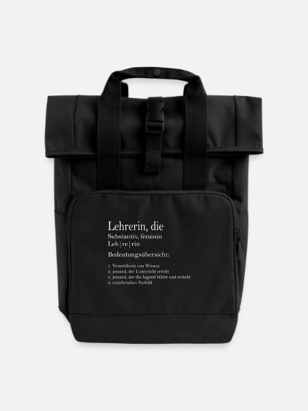Definition Lehrerin - Rolltop Rucksack mit zwei Griffen - Schwarz