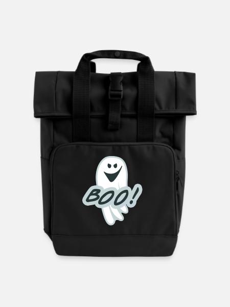 spook - Roll Top Backpack with Two Handles - black