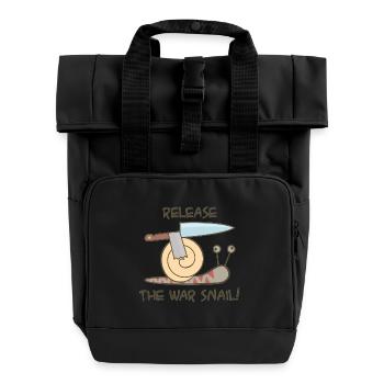 Escargot de guerre - Sac à dos Roll Top à deux anses - noir - Devant