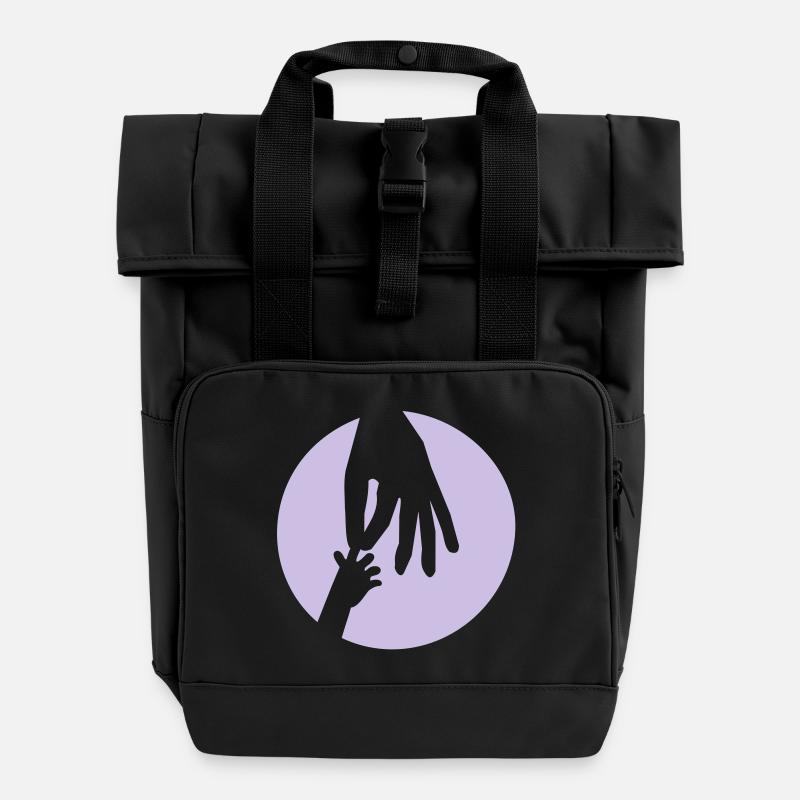 hand reach - Rolltop Rucksack mit zwei Griffen - Schwarz