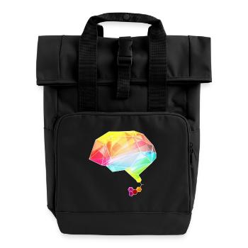 lsd brain - Rolltop Rucksack mit zwei Griffen - Schwarz - Vorne