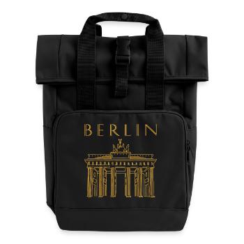 Brandenburger Tor in Berlin - Rolltop Rucksack mit zwei Griffen - Schwarz - Vorne