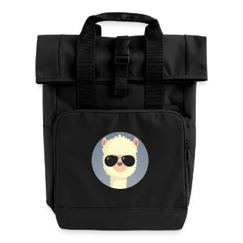 Lunettes de soleil en alpaga - Sac à dos Roll Top à deux anses - noir - Devant