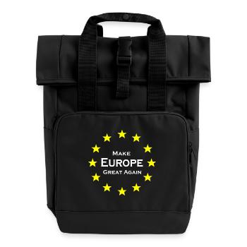 Europe - Sac à dos Roll Top à deux anses - noir - Devant