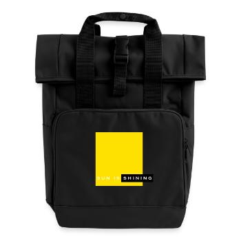 sun is shining - Rolltop Rucksack mit zwei Griffen - Schwarz - Vorne
