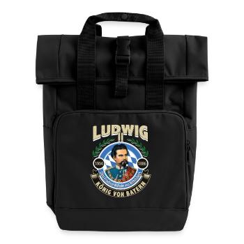 KÖNIG LUDWIG VON BAYERN - Rolltop Rucksack mit zwei Griffen - Schwarz - Vorne