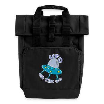 UFO - Roll Top Backpack with Two Handles - black - Front