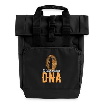 Justiz DNA Justitia Gerechtigkeit Anwalt Richter - Rolltop Rucksack mit zwei Griffen - Schwarz - Vorne