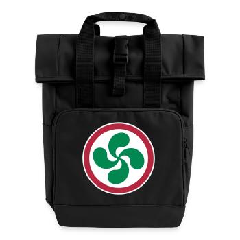 croix basque - lauburu 43 - Sac à dos Roll Top à deux anses - noir - Devant