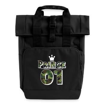 Prince - Rolltop Rucksack mit zwei Griffen - Schwarz - Vorne