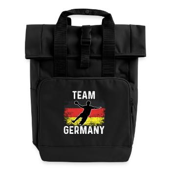 Team Germany EM World Cup Team Germany Handball Fan - Roll Top Backpack with Two Handles - black - Front