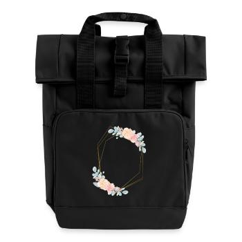 flower_bouquet_7b - Rolltop Rucksack mit zwei Griffen - Schwarz - Vorne