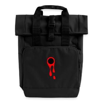 Coups de feu et sang Tache de sang Symbole Coup de fusil - Sac à dos Roll Top à deux anses - noir - Devant