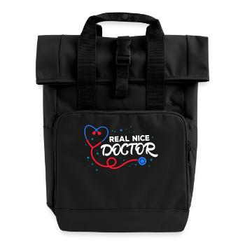 Docteur Médecin spécialiste Interne Médecin d’urgence Profession - Sac à dos Roll Top à deux anses - noir - Devant
