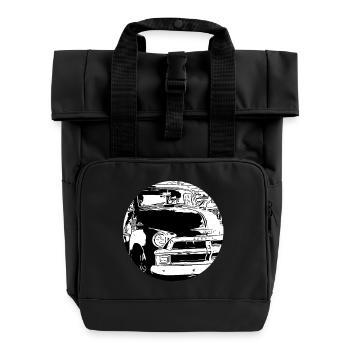 Voiture - Sac à dos Roll Top à deux anses - noir - Devant