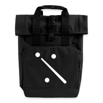 Billiards game - Roll Top Backpack with Two Handles - black - Front