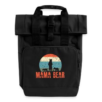 Maman Bear fête des mères - Sac à dos Roll Top à deux anses - noir - Devant