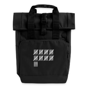 44 anniversaire Liste-barres 44 ans - Sac à dos Roll Top à deux anses - noir - Devant