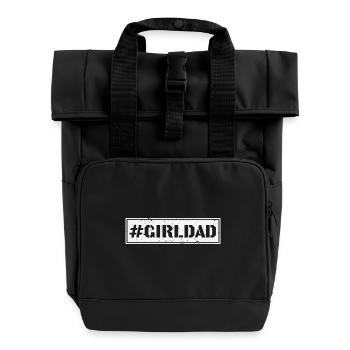 #Girldad Hashtag Cadeau de la fête des pères - Sac à dos Roll Top à deux anses - noir - Devant