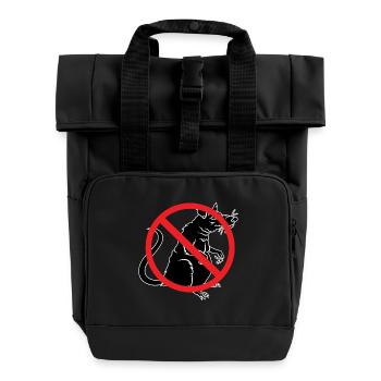 No Rats Union Anti Rats - Roll Top Backpack with Two Handles - black - Front