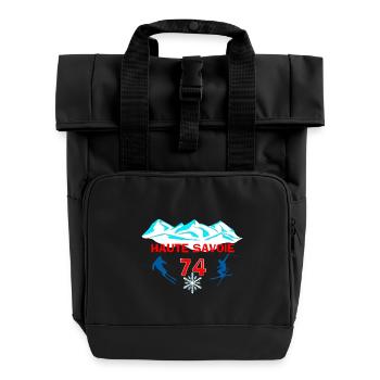 Haute-Savoie - Roll Top Backpack with Two Handles - black - Front