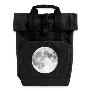 Mond Mondlandung | Vollmond Werwolf - Rolltop Rucksack mit zwei Griffen - Schwarz - Vorne