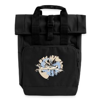 Valentine's Day swimmers in competition - Roll Top Backpack with Two Handles - black - Front