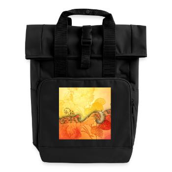 Roses élégantes avec notes d’ouverture - Sac à dos Roll Top à deux anses - noir - Devant