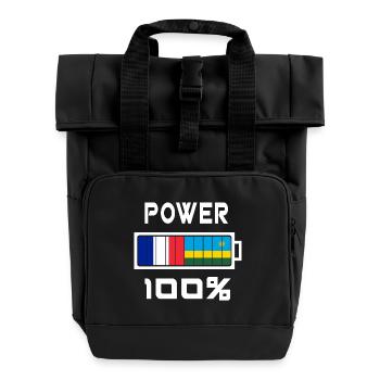 Rwanda et France Power 100 - Sac à dos Roll Top à deux anses - noir - Devant