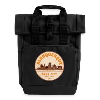Albuquerque Duke City Vintage Skyline - Rolltop Rucksack mit zwei Griffen - Schwarz - Vorne
