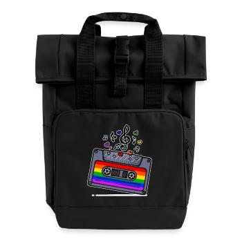 Cool Lgbt Equality Gay Rights - Roll Top Backpack with Two Handles - black - Front