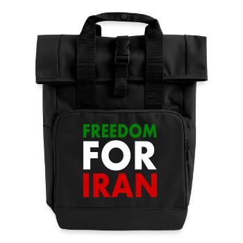 Freedom for iran - Rolltop Rucksack mit zwei Griffen - Schwarz - Vorne