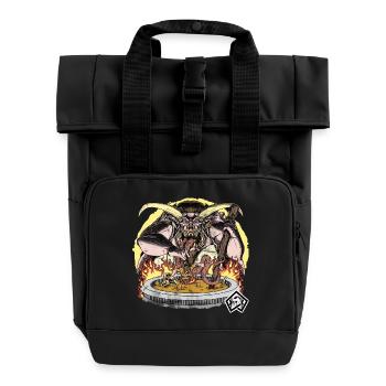 Cook, cook, chef, soup pot, hell - Roll Top Backpack with Two Handles - black - Front