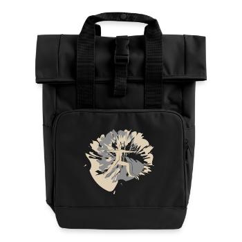 Rikel's Yoga-Style, ist dein perfektes Oufit - Rolltop Rucksack mit zwei Griffen - Schwarz - Vorne