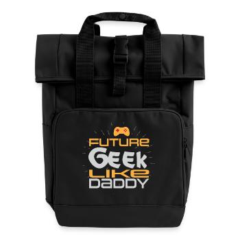 Future geek - Roll Top Backpack with Two Handles - black - Front