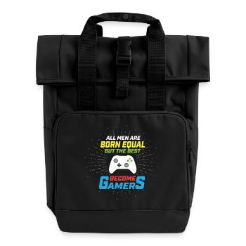 Become a gamer - Roll Top Backpack with Two Handles - black - Front